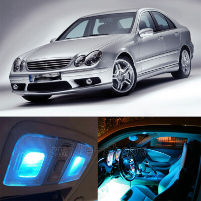 15X Ice Blue Canbus LED Interior Light Kit for Mercedes Benz C-class W203 00-07