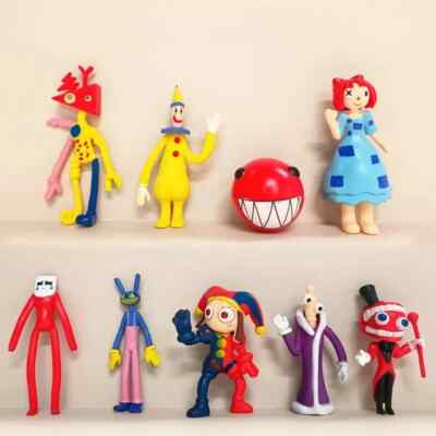 New 9 Action Figure The Amazing Digital Circus Toys Cartoon Model PVC Dolls Kids