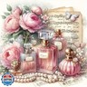 KYOQFVN Flower Diamond Art Painting Kits - Beautiful Valentine's Day Diamond Painting Kits for Adults, DIY Full Drill Diamond Dot Gem Painting for Home Wall Decor 13.78x13.78inch
