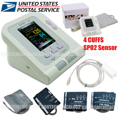 4 Cuffs+spo2 Sensor+pc | Fda Contec08a Blood Pressure Monitor