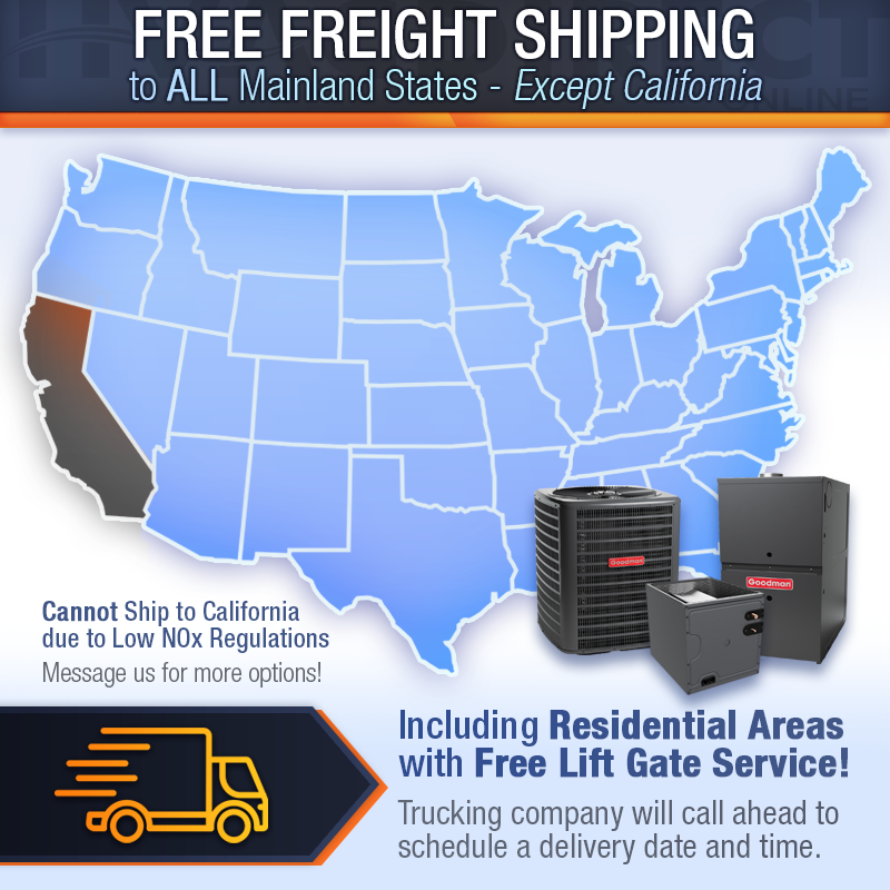 Goodman 2.5 Ton 14.5 SEER2 80000 BTU 80% AC & Downflow Gas Furnace Split System