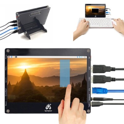Raspberry Pi Zero 2W 7inch LCD DIY Tablet Touch Screen Display RJ45 USB HUB