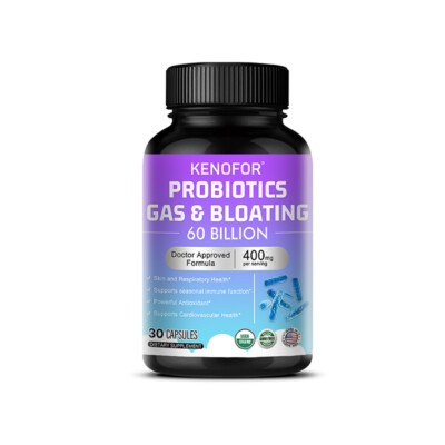 60 Billion CFU Probiotics - Daily Digestive Gut Health Supplement for Men  Women