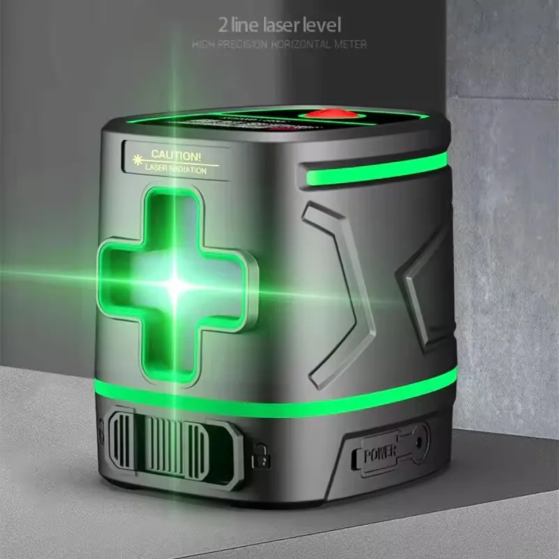 SNDWAY SW-331G Laser Level Meter 2 Lines Green Beam Cross Laser Level Vertical H