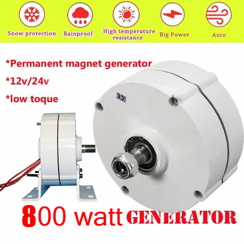 800W 3 Phasen Permanent Magnet Generator Lichtmaschinen für Windturbine 12V 24V