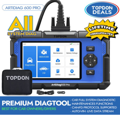 2025 TOPDON AD600s+ PRO All System Engine ABS Brake Oil TPMS Reset Diagnose Tool