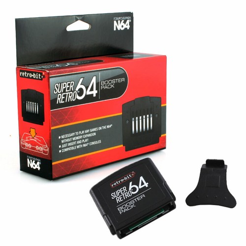 Nintendo 64 - Booster Pack Adapter Retro Bit BLACK (N64 Jumper Pak Adaptor)