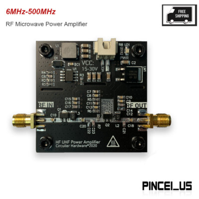 Circuiter Hardware HF VHF Power Amplifier 4W 6MHz-500MHz RF Microwave Power Amp