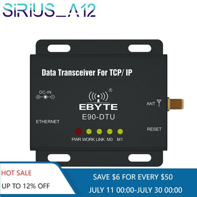 RJ45 Ethernet Modbus 433MHz 30dBm Full-duplex Six-way 1W RF Module Transceiver