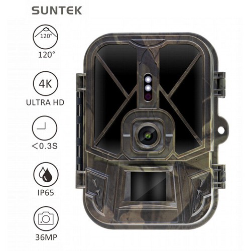 50MP Wildlife Trail Camera 4K Game Hunting Cam Built-in 10000mAH Lithium Battery