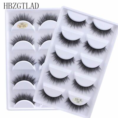 5 Pairs 3D Mink Hair False Eyelashes Thick Long Individual Lashes Beauty Makeup