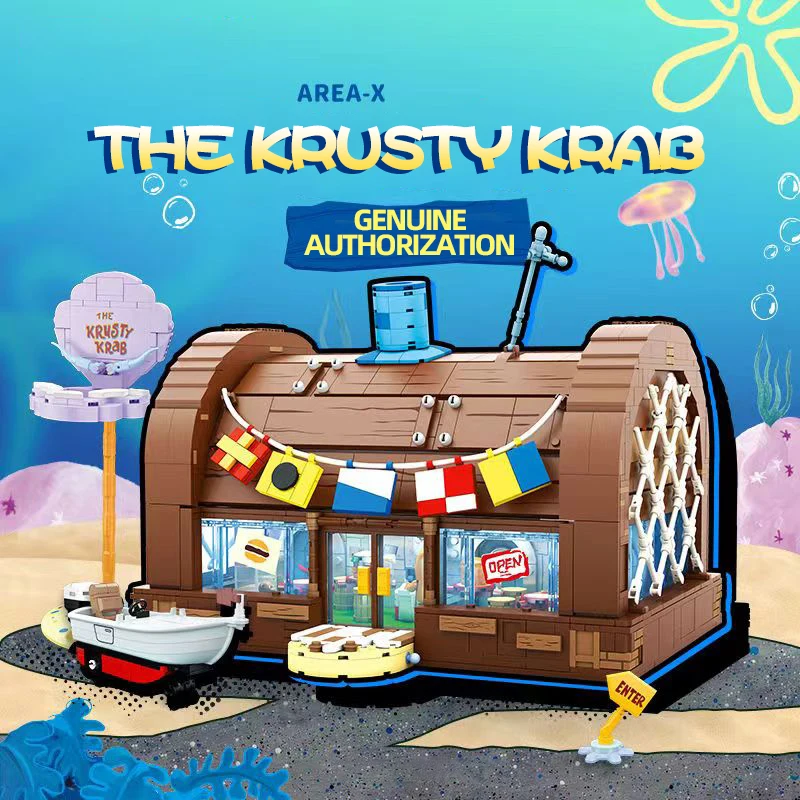 SpongeBob Krusty Krab Restaurant Building Blocks Dollhouse S