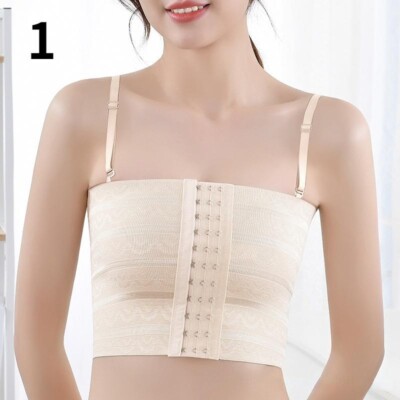 Lady Buckle Chest Breast Binder Tomboy FTM Bra Stretchy Vest Boob Tube Soft Slim