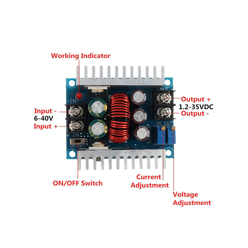 20A 300W Synchronous Buck Module DC Step Down Voltage CC Power 5V 12V 24V 36V