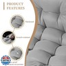 BCKNT Thicken Egg Chair Cushion Replacement, Outdoor Hammock Swing Chair Cushions, Hanging Wicker Basket Seat Pad with High Elasticity PP Cotton, for Garden Patio Porch Furniture (Only Cushion)
