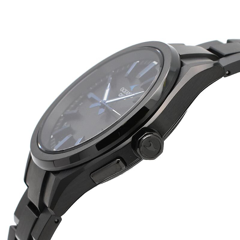 Pre-owned Casio Oceanus Ocw-t200sb-1ajf Bluetooth Radio Solar Watch All Black 41.4mm