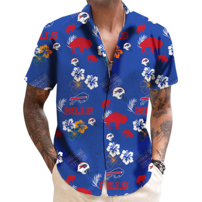 Buffalos football Bills shirt, primary logo, throwback historic logo, aloha