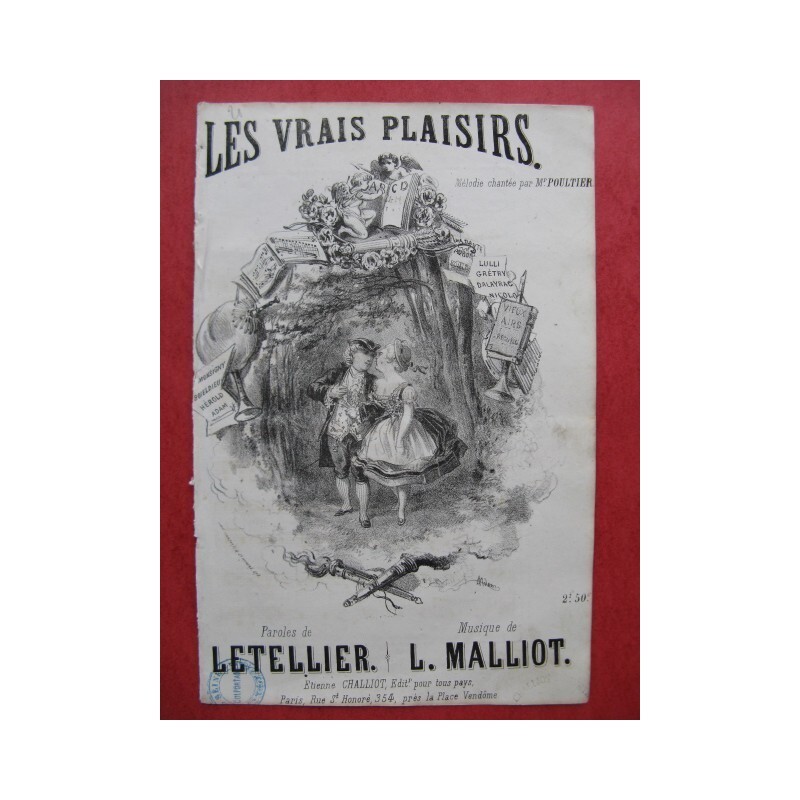 Malliot L. Les Vrais Plaisirs Chant Guitare Xixe
