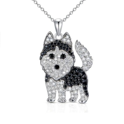 Schmuck Anhänger Halskette Necklace - Siberian Husky Sibirischer Husky Polarhund