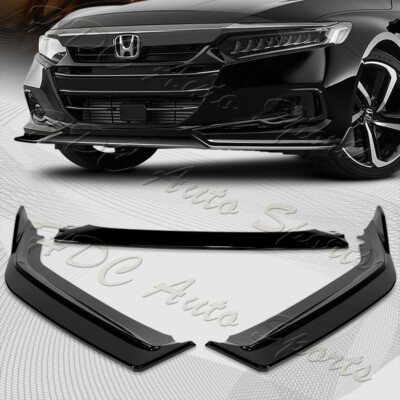 For 2021-2022 Honda Accord Sedan Painted Black Front Bumper Spoiler Splitter Lip