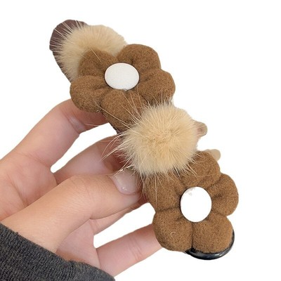 Plush flower duckbill clip headpiece pin pin Premium style all-in-one clip