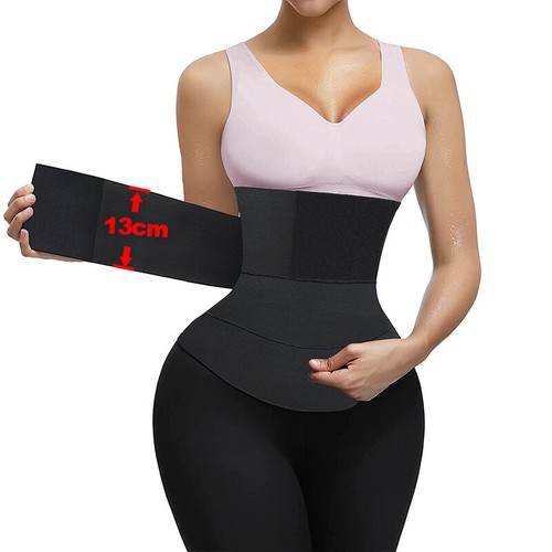 Lumbar Waist Support Snatch Me Up Bandage Wrap Sweat Belt Trimmer Body Shaper US