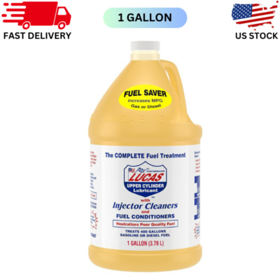 Lucas Oil 10013 Injector Cleaner Fuel Treatment Gas & Diesel Engine (1 Gallon)