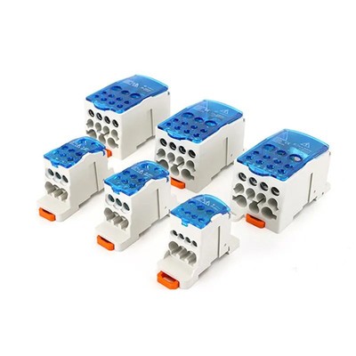 80A Din Rail Distribution Box Block Junction Out Power Wire Connector Terminal