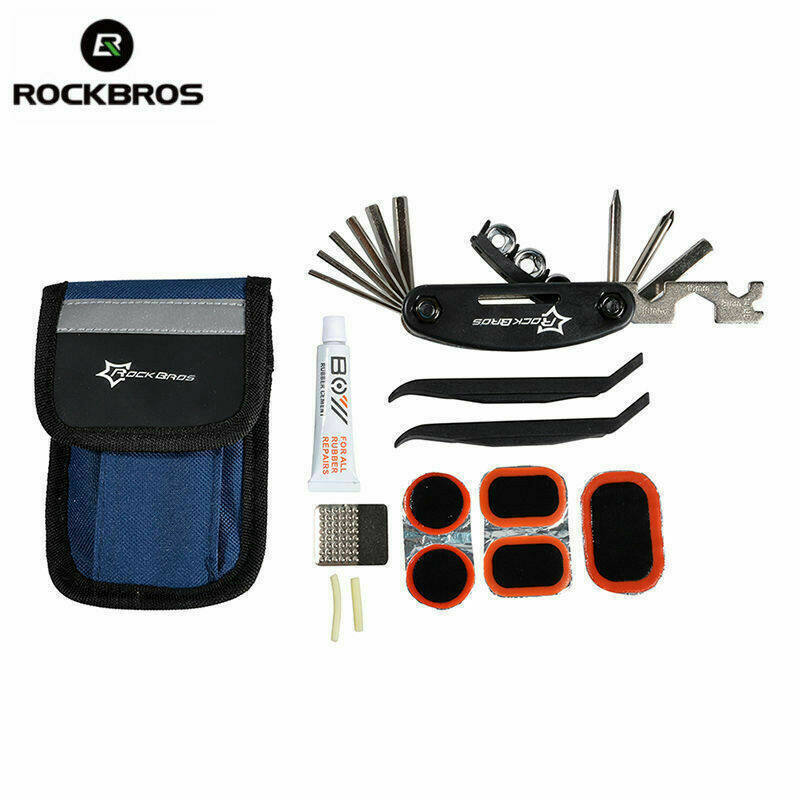 ROCKBROS Cycling Folding Mini Repair Tools Bag With Tire Repair Kit Protable