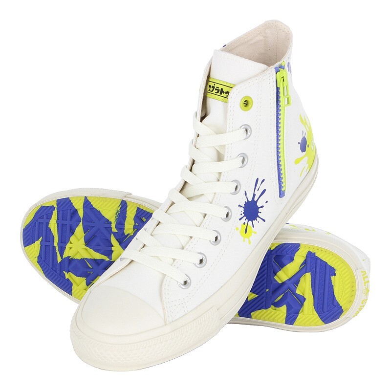 Pre-owned Converse X Splatoon3 Collabo Sneakers All Star Z Hi White 5in-10in Japan