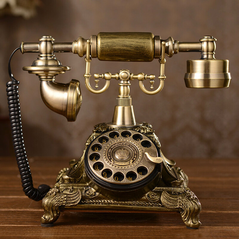 Vintage Antique Rotary Dial Phone Old Fashioned Retro Handset Old