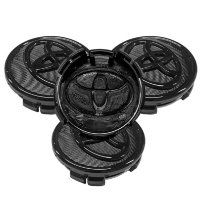 42603-02220 BLACK WHEEL CENTER HUB CAPS 57MM FOR PRIUS YARIS COROLLA SET O4 4