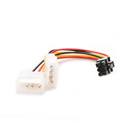 2x IDE Molex to 6Pin PCI Express PCI-E Video Card Power Adapter Cable