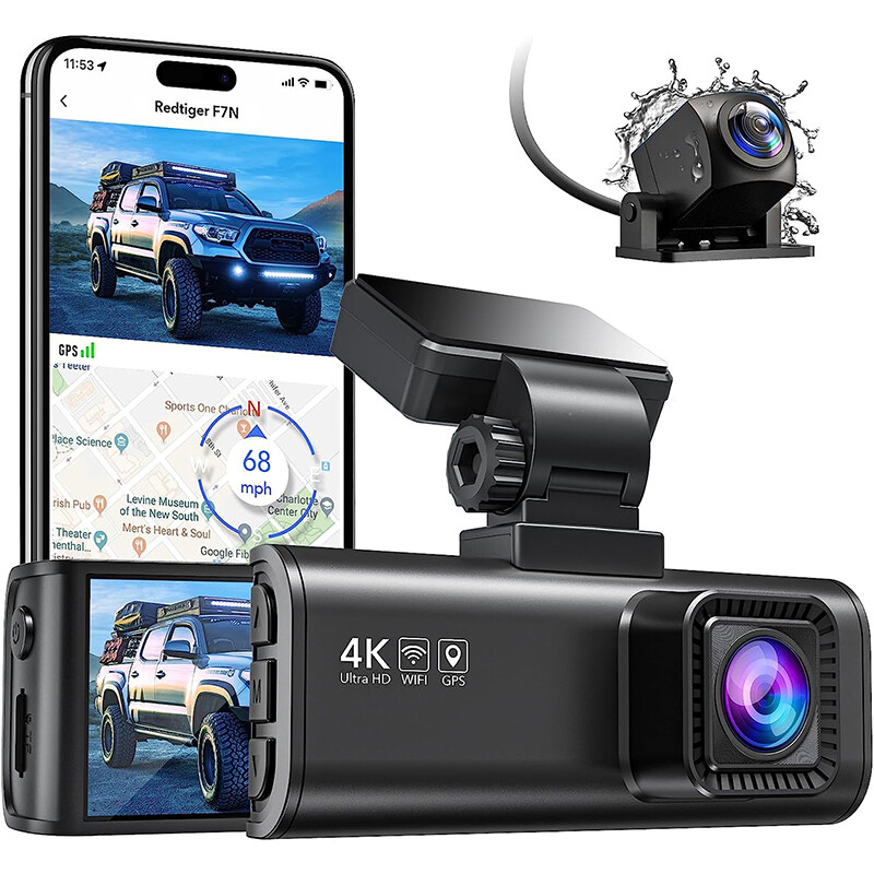 REDTIGER 4K Dual Dash Camera Front and Rear Dash Cam Built-i