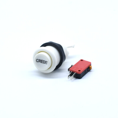 HAPP Style Arcade Game CREDIT Push Button American Microswitch JAMMA MAME Parts