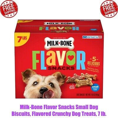 7 lb. Milk-Bone Flavor Snacks Small Dog Biscuits, Flavored Crunchy Dog Treats