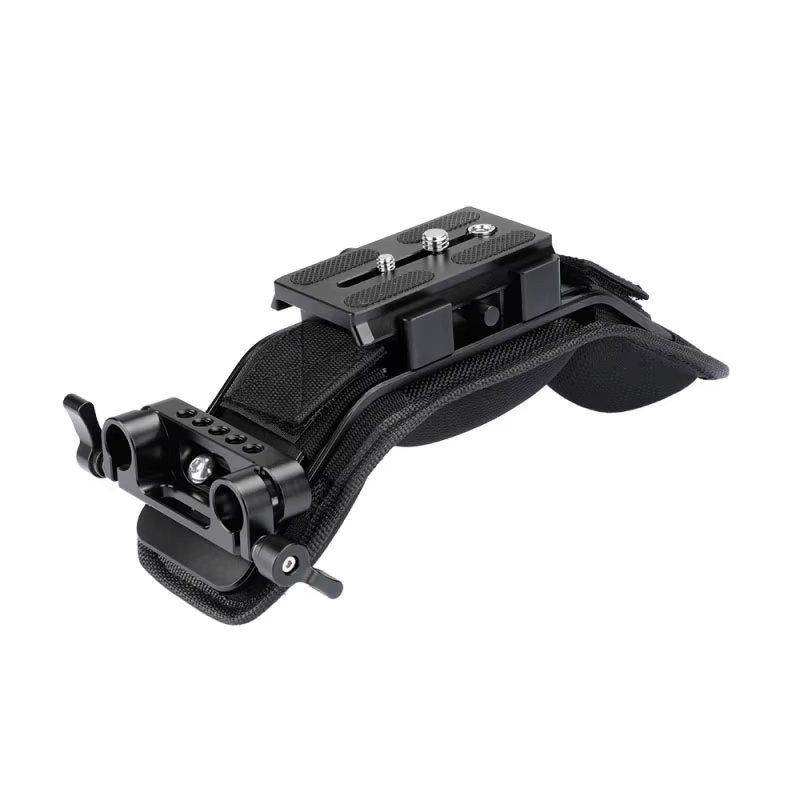 Shoulder Mount With Manfrotto Quick Release Plate Assembly & 15mm Dual Rod Clamp