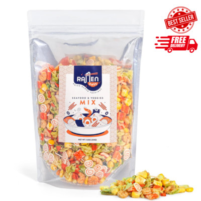 Ramen Eats Classic Seafood Mix with Dried Vegetables for Noodles (7.5 oz, Sea...