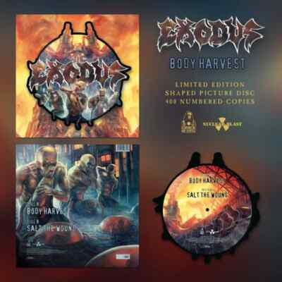EXODUS - BODY HARVEST, 2022 EU 10'' SHAPED PICTURE DISC, #242/400! NEW!