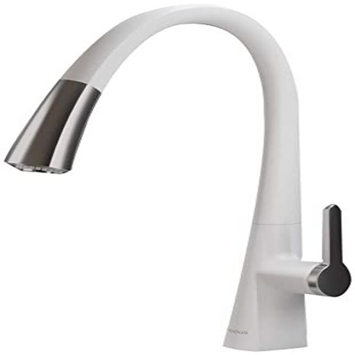 Kraus KPF-1673CHWH Nolen Dual Function Pull, 16 3/8 Inch, Matte White/Chrome