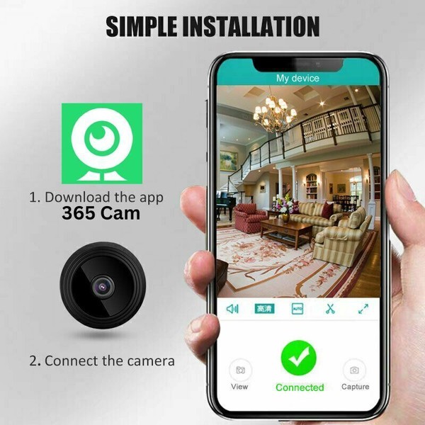 Mini Wireless Hidden Spy Camera Wifi IP Home Security 1080P HD Night Vision Cam - Image 75