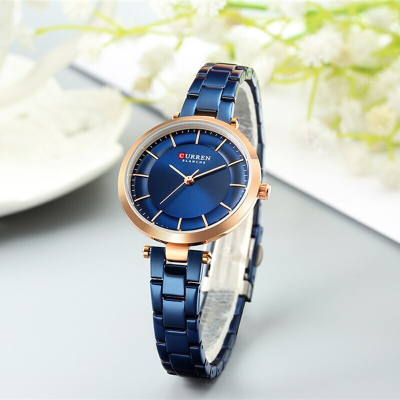 Orologio Da Polso Curren 9054 Donna Analogico Quarzo Moderno Fashion Blu lac