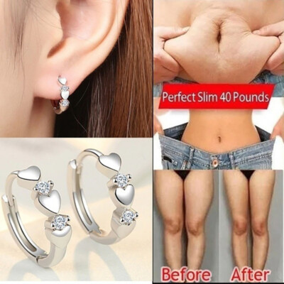 Earrings  Weight Acupoints Pair Slimming Ear Slim Magnetic Loss StudY-'h