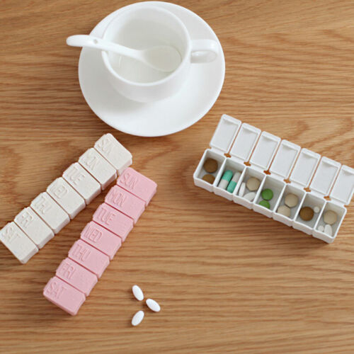 7 Day Weekly Daily Pill Box Organiser Medicine Tablet Storage Dispenser Week New