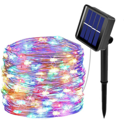 100 LED Solar Power String Fairy Lights Garden Outdoor Party Christmas Lamp