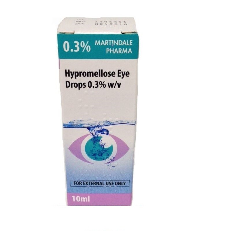 Hypromellose 0.3 Eye Drops Artificial Tears For Dry Eyes 10ml UK