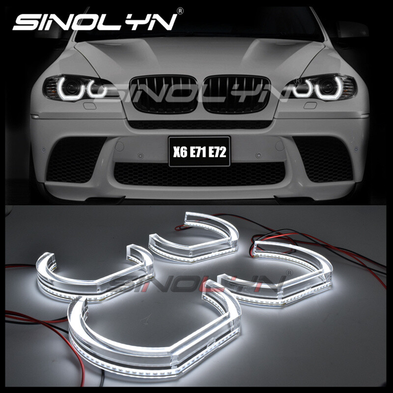 Kit LED Ojos De Ángel Estilo DTM M4 Para BMW X6 Y X6M (E71/E72) | Halo Cristal Para Retrofitar Faros