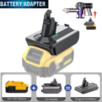 Adapter Use For Dewalt 20V MAX Li-Ion Battery Convert To Dyson V6 Vacuum Tool US