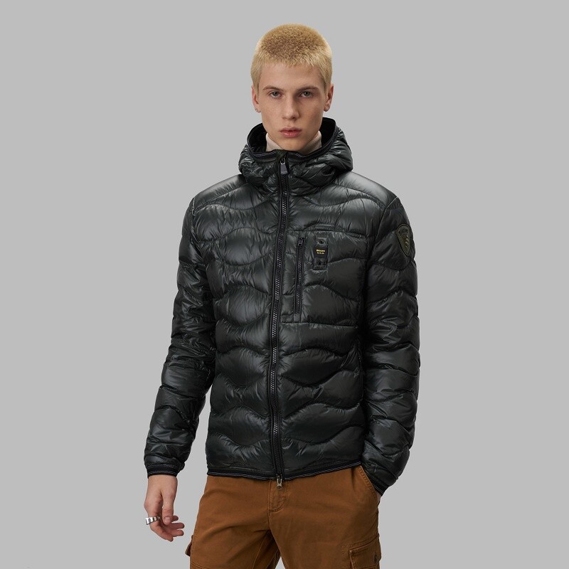 Пуховик A Waves Blauer Terence 22WBLUC03014 Man Jacket Hood Feather Green