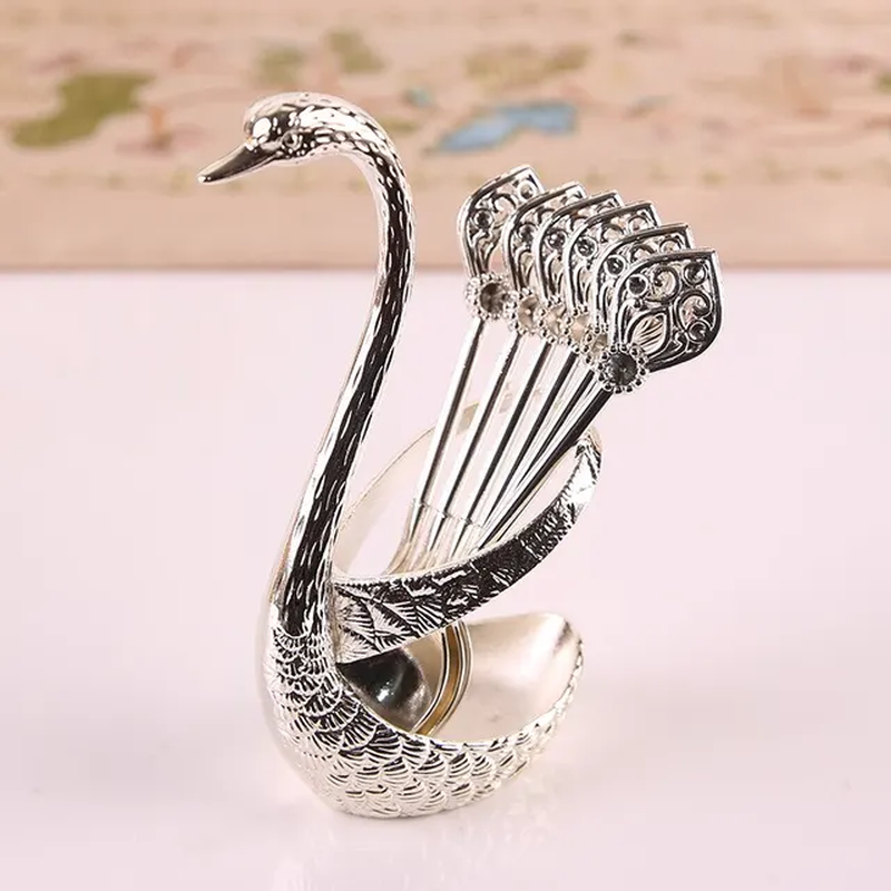 Decorative Swan Base Holder With 6